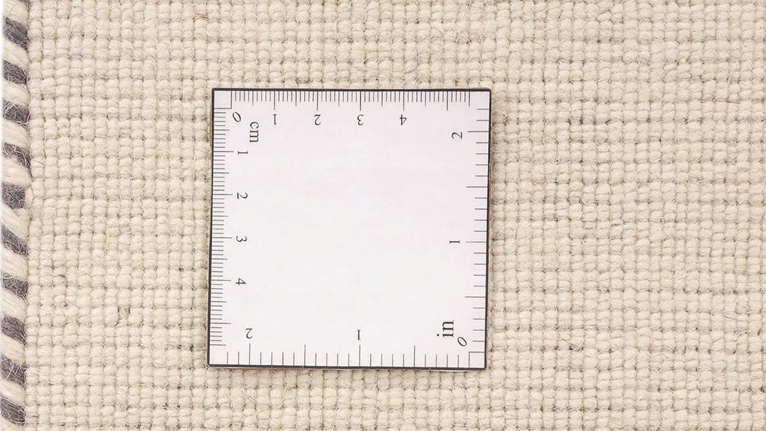 RUG PRINCE Wollteppich Gabbeh Uni 40x60 Handgewebt Weiss Einfarbig Handarbeit Zimmer Weiss 40x60 cm,
