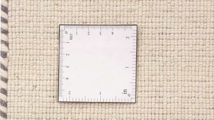 RUG PRINCE Wollteppich Gabbeh Uni 40x60 Handgewebt Weiss Einfarbig Handarbeit Zimmer Weiss 40x60 cm,