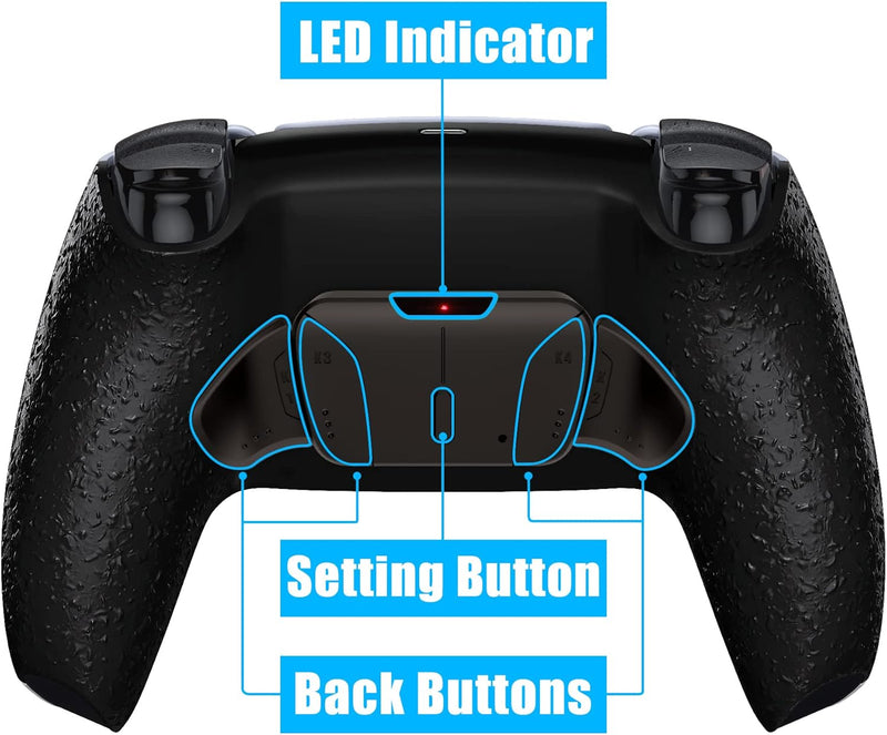 eXtremeRate Programmierbar RISE4 Remap Kit für ps5 Controller BDM-010/020,Real Metal Buttons(RMB) Re