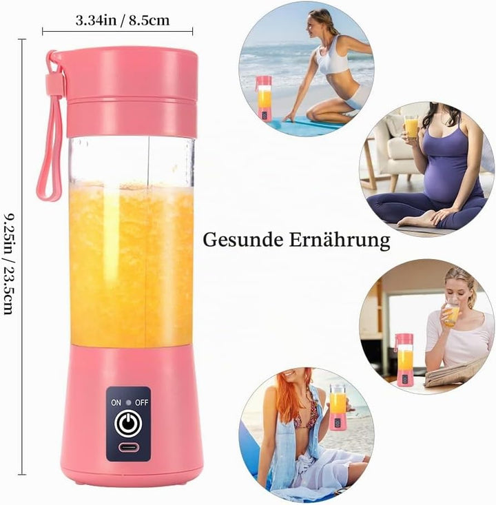 Mixer Smoothie Maker, elektrischer USB-Entsafter-Mixer, tragbarer Mini-Mixer mit sechs Klingen für S