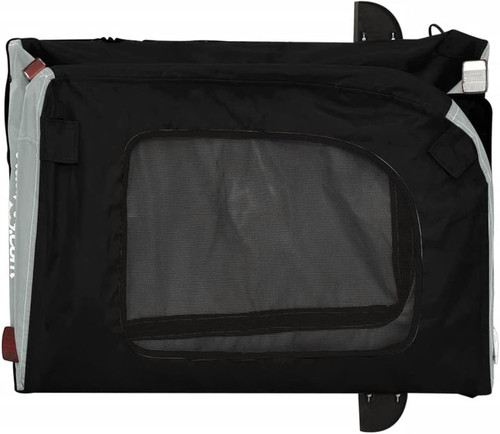 SKM Fahrradanhänger Hunde Schwarz und Grau Oxford-Gewebe und Eisen, Weight: 8.15 kg, 93832 Schwarz u