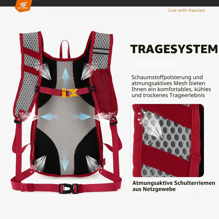 SKYSPER Wanderrucksack 15L Rucksack Herren Klein Tagesrucksack Leichter Trekkingrucksack für Wandern