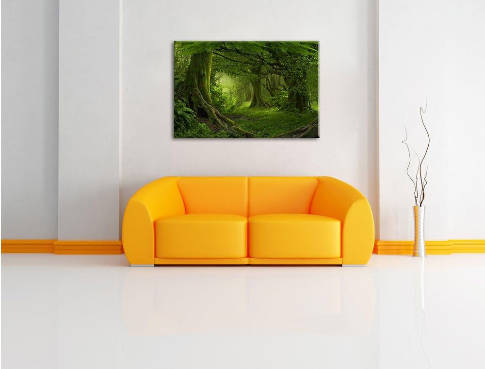 Pixxprint Dschungel im tropischen Regenwald, Grösse: 120x80cm, Leinwandbild, fertig gespannt, Wandbi