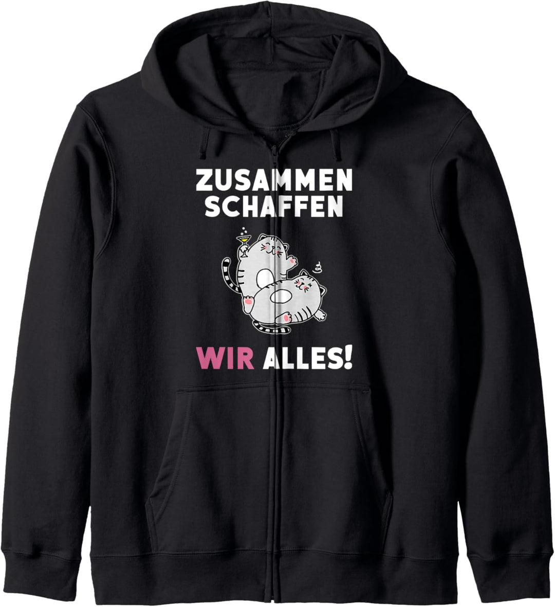 zusammen schaffen wir alles Kapuzenjacke