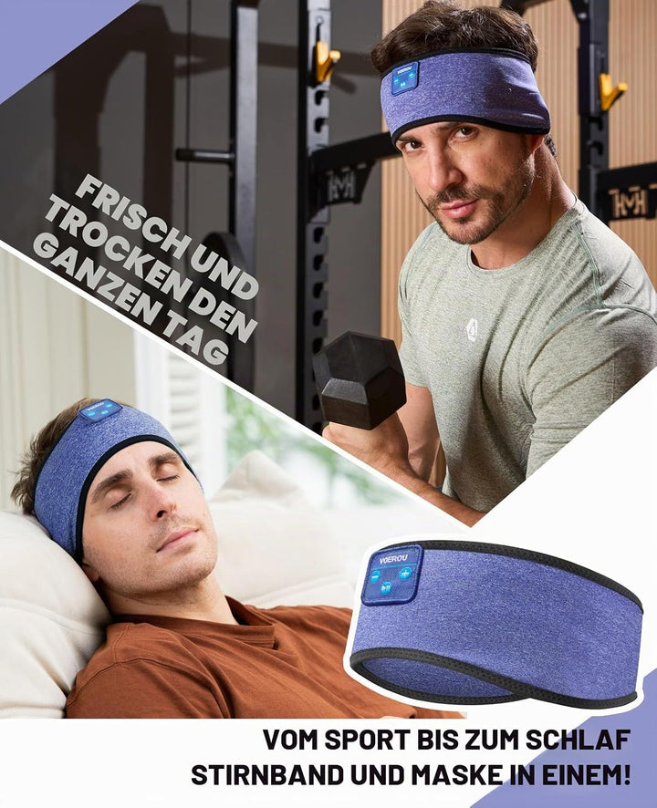 Voerou Bluetooth Schlafkopfhörer, Blue