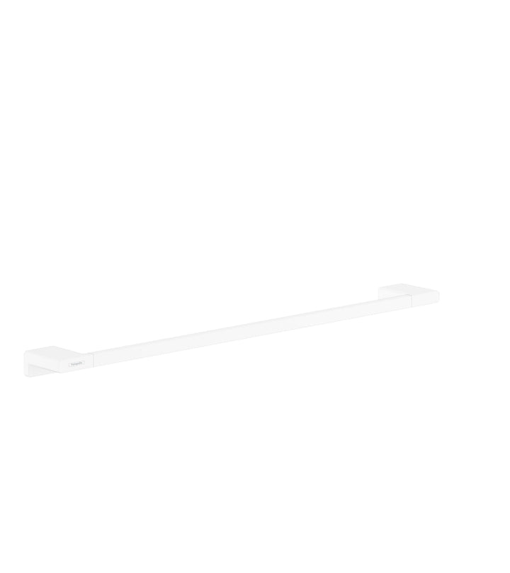 hansgrohe Handtuchstange AddStoris, Badetuchhalter 64.8cm, Handtuchhalter, Mattweiss 648mm Einzelhal
