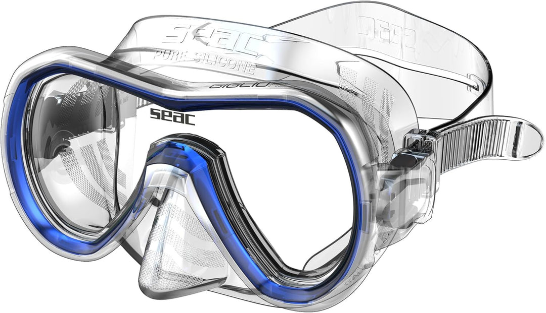 Seac Unisex Jugend Set Giglio MD Valve Schnorchelset mit Maske und Schnorchel mit Wasserausblasventi