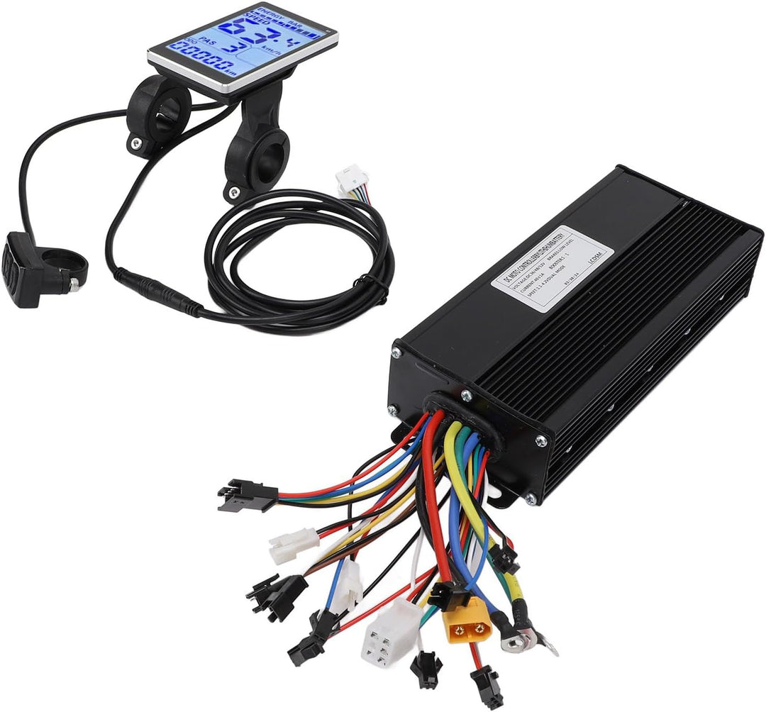 BuyWeek Brushless Motor Controller Kit für Elektrofahrrad, 36V 48V 52V 1500W 2000W 40A 3 Modus Sinus