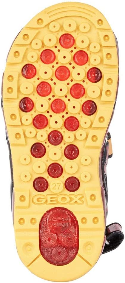 Geox Jungen J Android Boy Sandal 24 EU Black Red, 24 EU Black Red