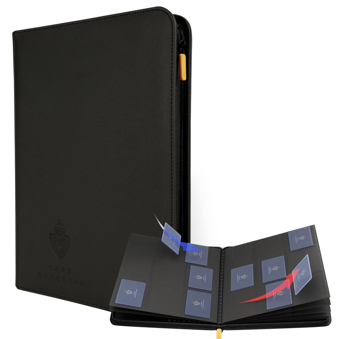 Card Guardian – Premium Sammelkarten Album mit Reissverschluss – 360 Kartenplätze – 9-Pocket TCG Bin