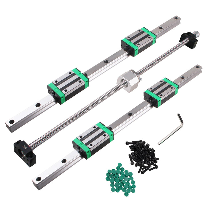 CNCYEAH Linearführung kit, 2PCS HGR20-400mm Linearführungsschiene +1PCS Kugelumlaufspindel SFU1605-4