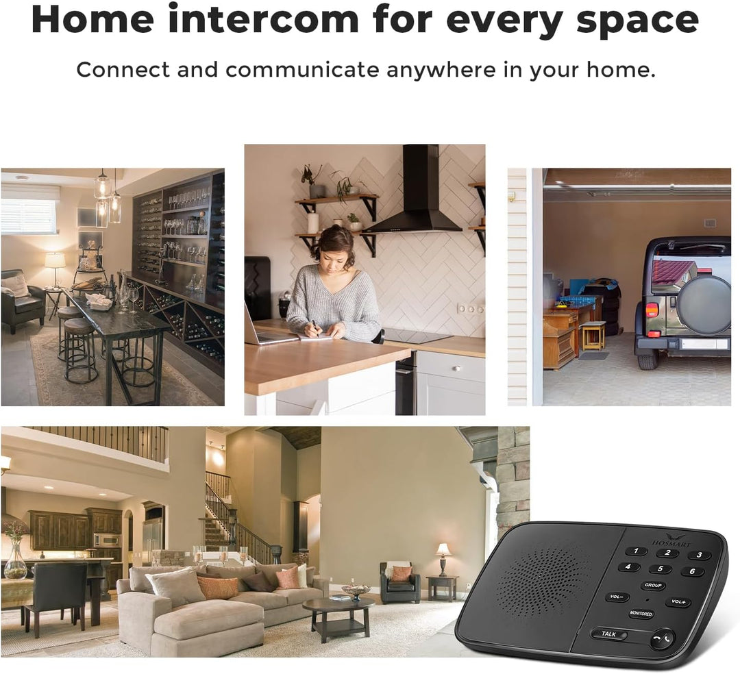 Hosmart Neue verbesserte drahtlose Duplex-Gegensprechanlage 2025 Realzeit-Zwei-Wege-Lösung für Zuhau