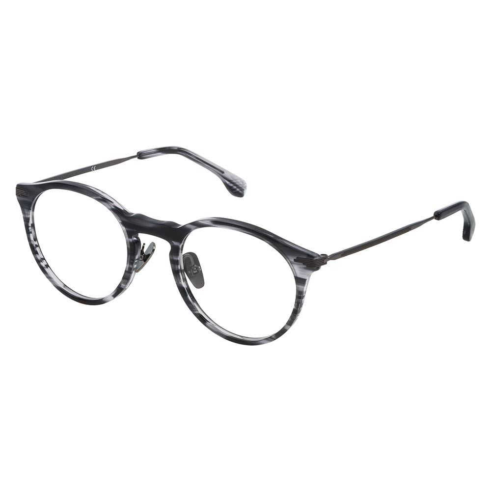 Lozza Unisex Vl41445004at Sunglasses, Shiny Striped Grey Havana, 50