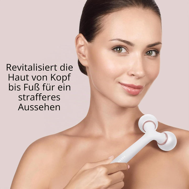 GESKE | SmartAppGuided™ Sonic Facial &amp; Body Roller | 4 in 1 | Dermaroller | Gerät für Gesicht und Kö