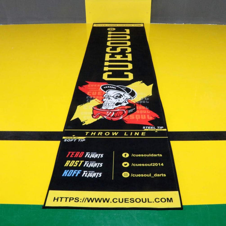 CUESOUL Heavy Duty Dartmatte enthält sowohl die offizielle Soft- als auch die Steel Tip Throwline CS