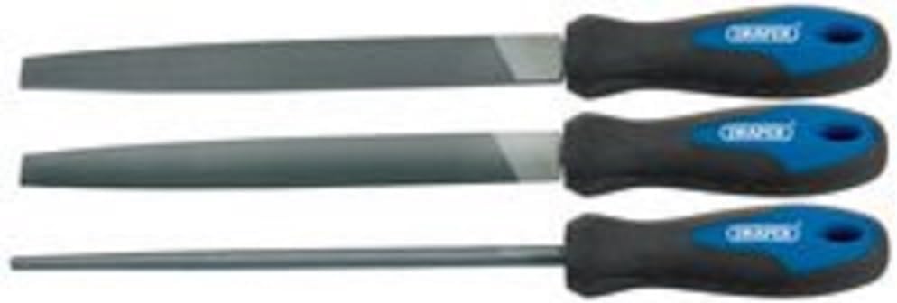 Draper 44963 Feilen-Satz mit Softgrip-Griff, 200 mm, 3-teilig, 200 mm