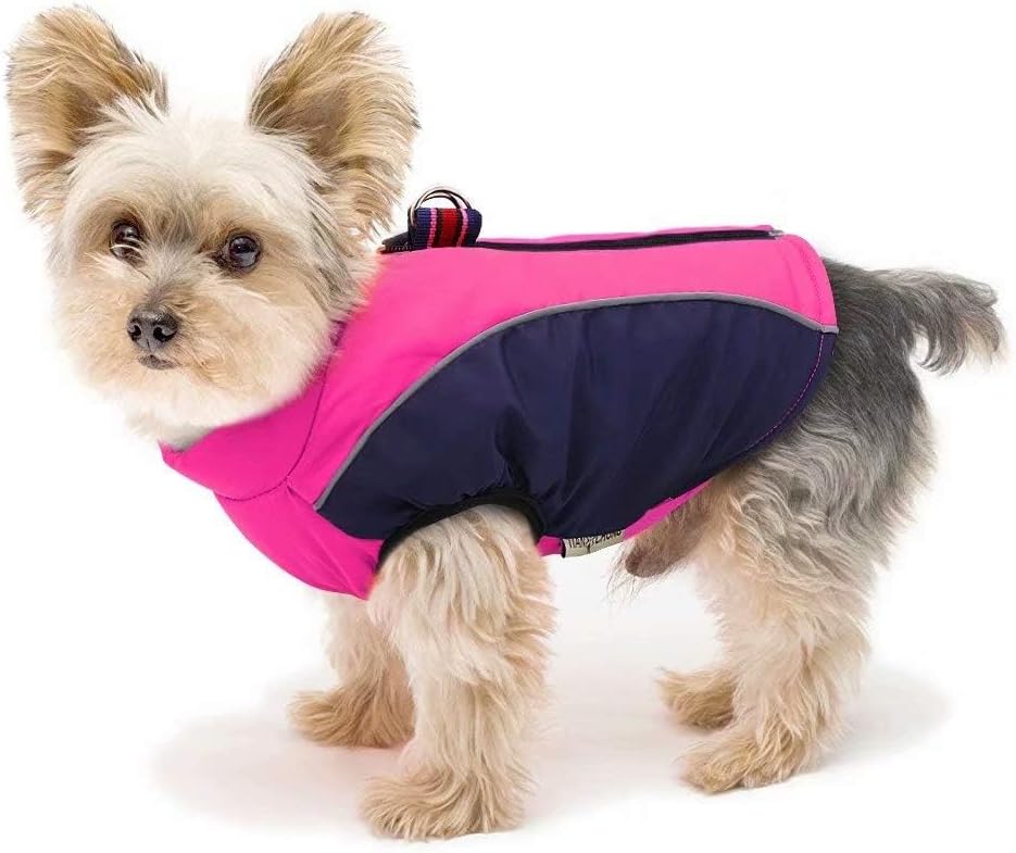 Didog Warmer Hundemantel für kleine Hunde und Katzen, mit Fleece gefüttert, reflektierende Hundejack