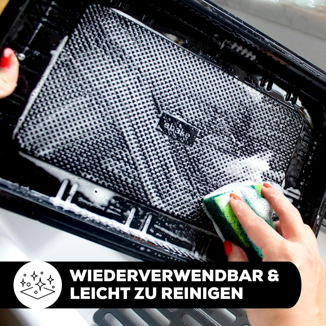 ebake Mehrweg Servierplatte mit Deckel (5 Stk. à 33 x 24 cm) - Meal Prep Boxen/Buffet Platten für Pa