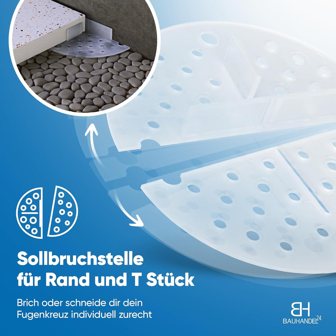 Bauhandel24 Fugenkreuze 3mm für Terrassenplatten Plattenlager Auflage Pads mit Teller Aussenbereich