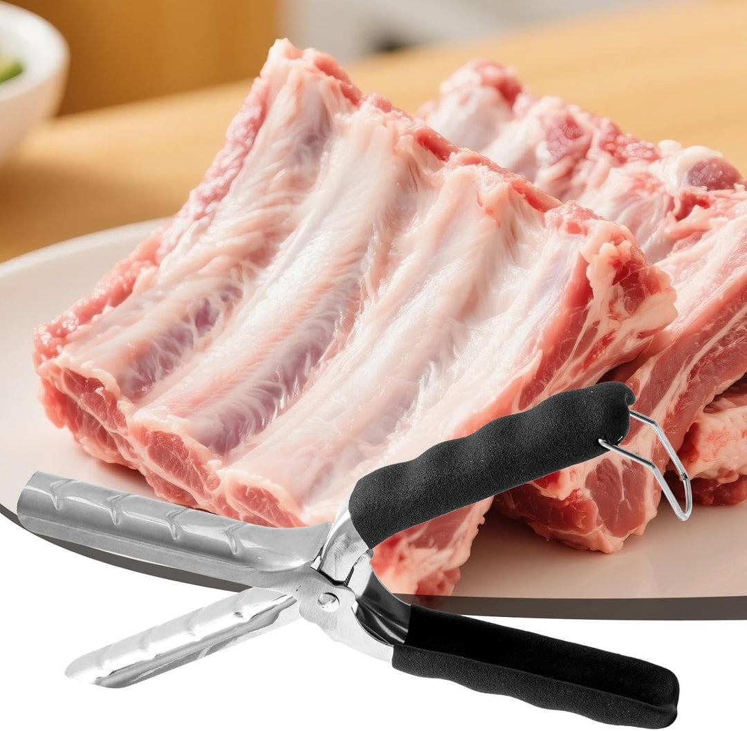 Generisch Rippenmembran Werkzeug,BBQ Rippenhaut Entferner Werkzeug - Edelstahl Küchenhelfer Ergonomi
