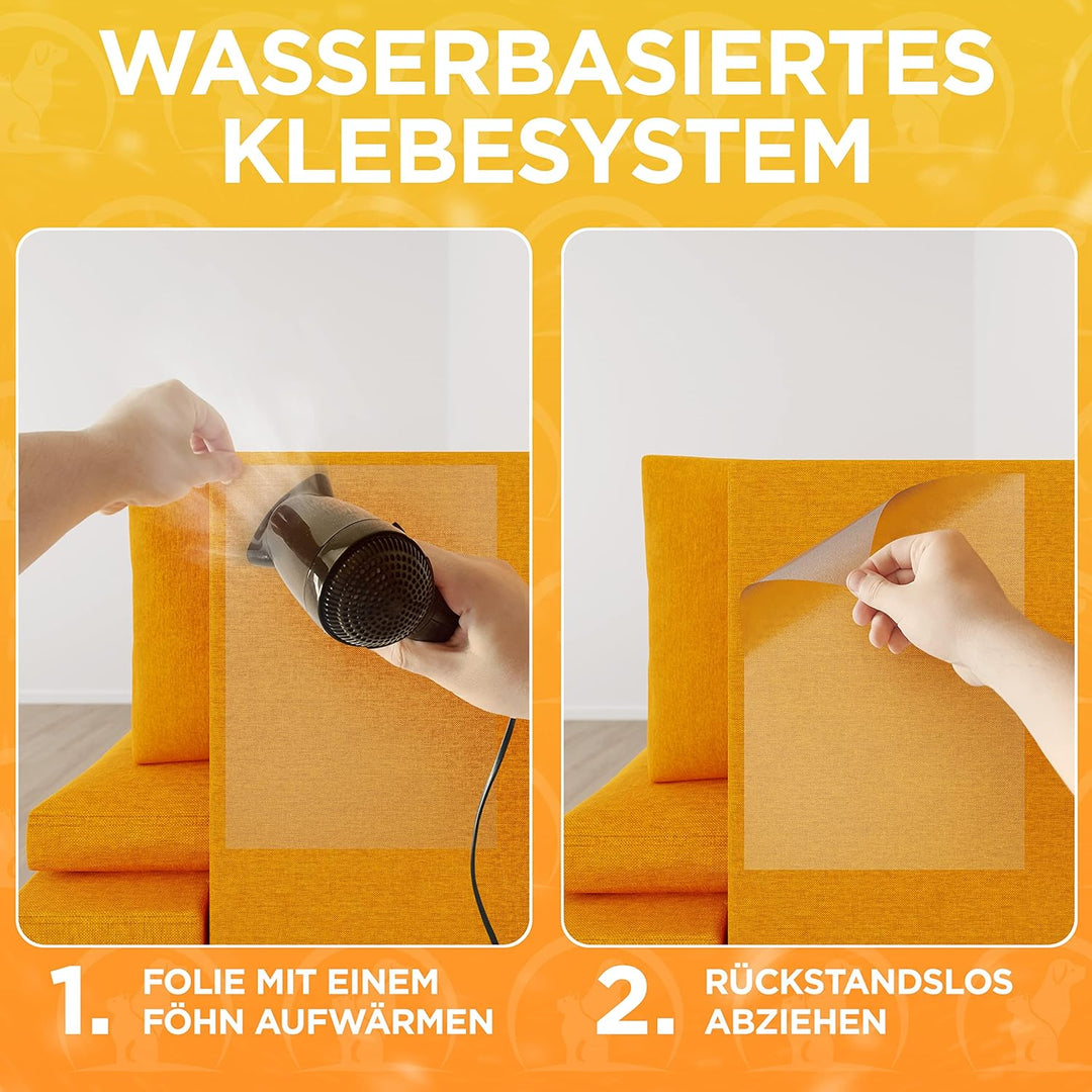 Kratzschutz Katze - Kratzschutz Sofa Katze - Selbstklebende Anti Kratz Folie für Katzen - Kratzfolie