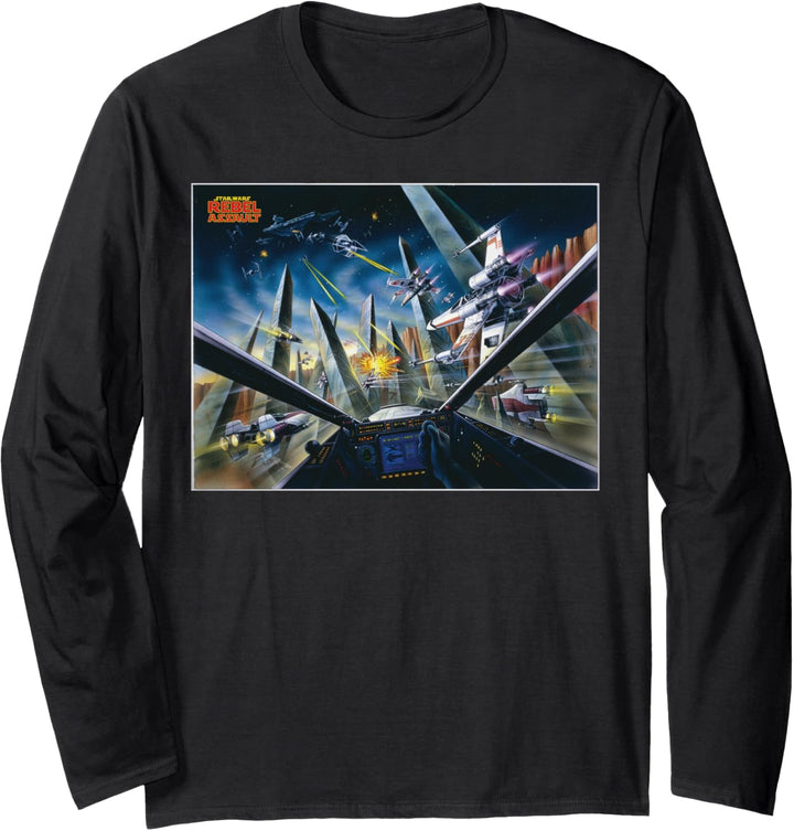 Star Wars Rebel Assault Video Game Space Battle Langarmshirt