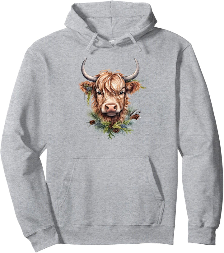 Schottische Highland Kuh Rinder Haarige Kuh Weihnachten Frau Pullover Hoodie