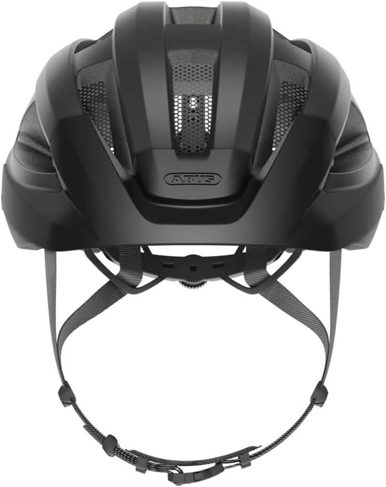 ABUS Rennradhelm Macator - sportiver Fahrradhelm für Einsteiger - auch für Zopfträger/-innen - für D