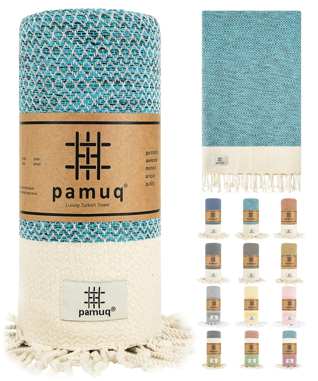 Strandtuch XXL Saunatuch Badetuch Hamamtuch Gross Baumwolle Duschtuch Pestemal Handtuch Fouta Pareo
