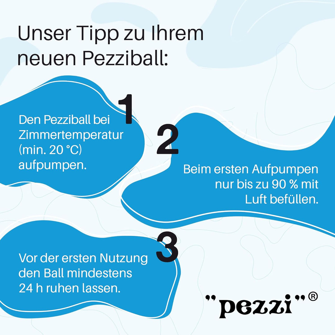 ATC Handels GmbH PEZZIBALL MAXAFE Gymnastikball 42, 53, 65, 75cm Weiss Ø 53 cm - bis 155 cm Körpergr