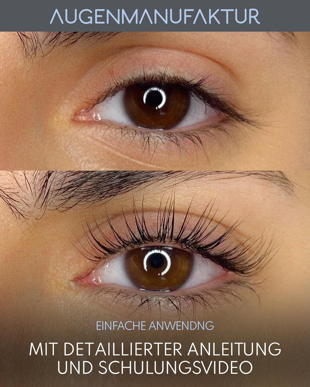 Augenmanufaktur Lashlift Basis Kit mit Fläschchen - Wimpernlifting - Voluminösere Wimpern - Schonend