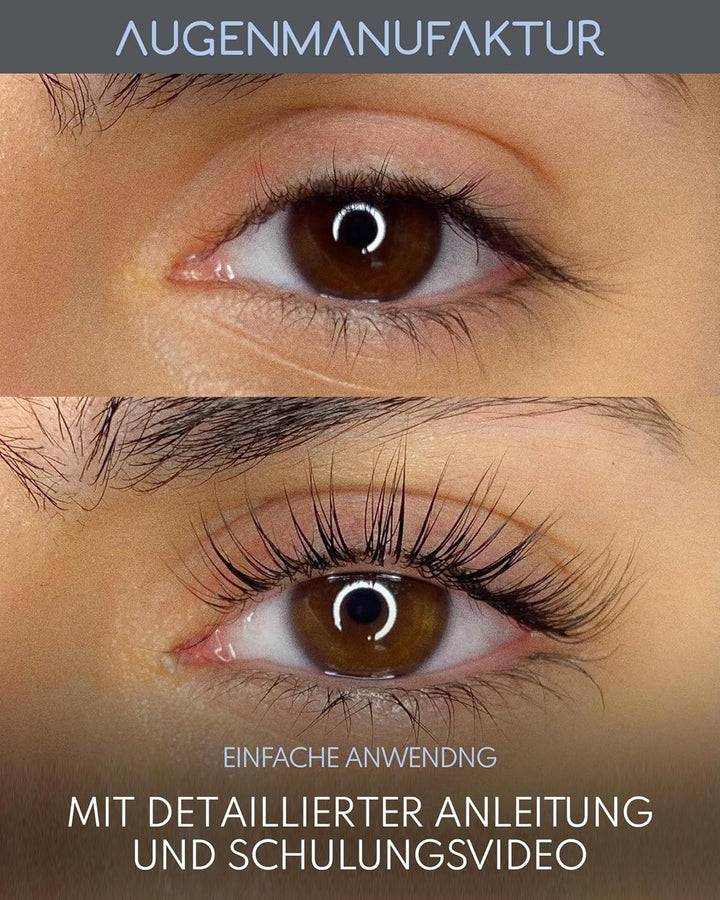 Augenmanufaktur Lashlift Basis Kit mit Fläschchen - Wimpernlifting - Voluminösere Wimpern - Schonend