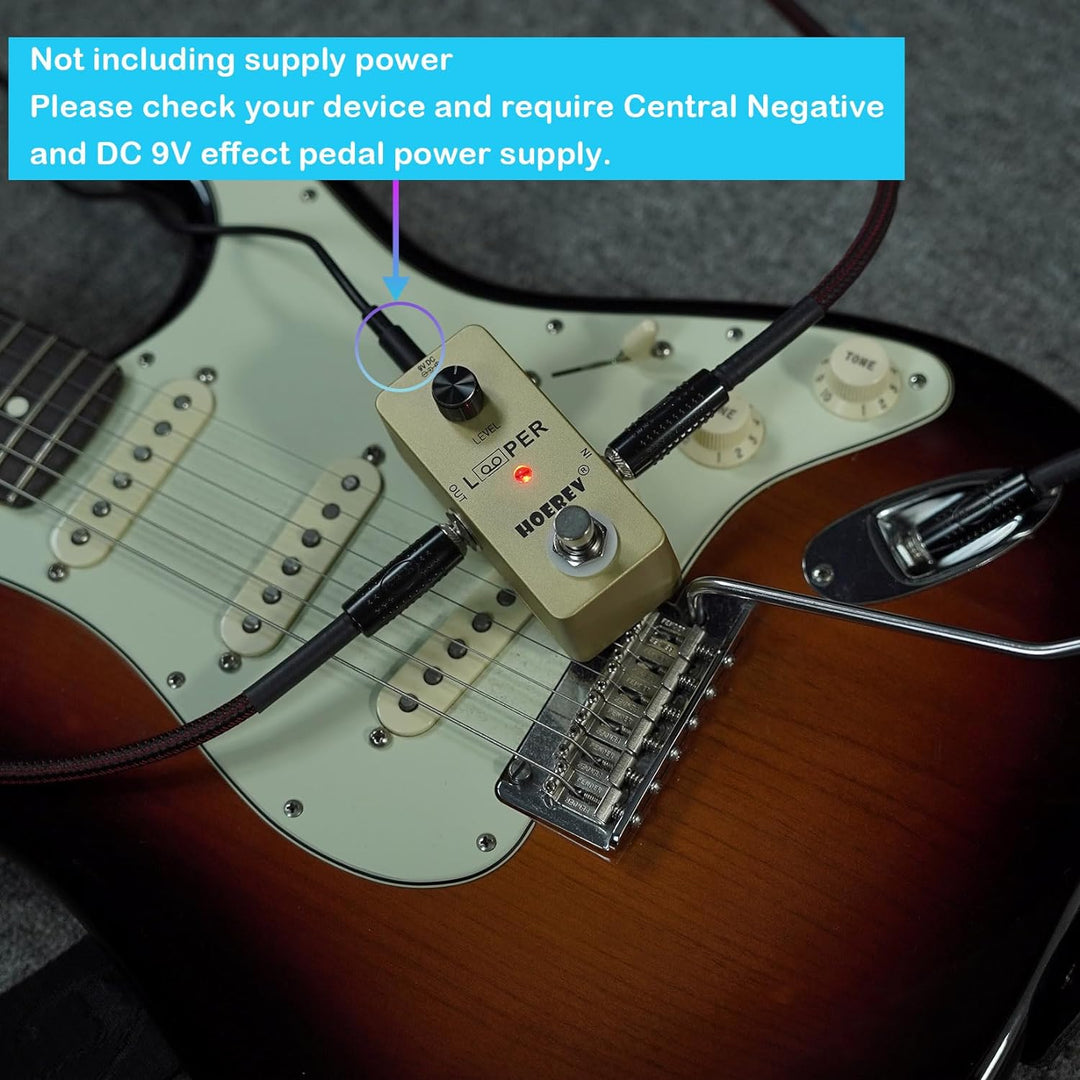 Hoerev Gitarre Mini Loop Effektor Looper Sampler Effekte Tuner für elektrische akustische Gitarre Ba