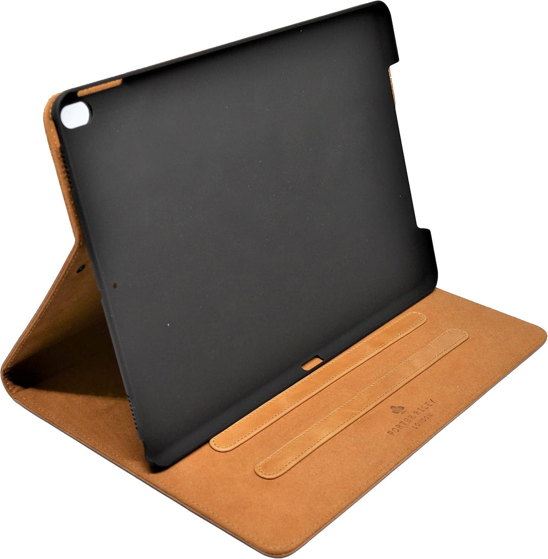 Porter Riley - Lederhülle für iPad Air 10.5" 3. Generation Ausgabe 2019. Premium Echtleder Standhüll