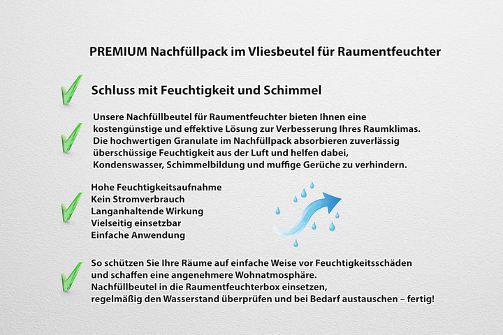 10 x 1,2 kg Luftentfeuchter Raumentfeuchter Nachfüllpackung - Anti Schimmel, Moder, Stockflecken ..