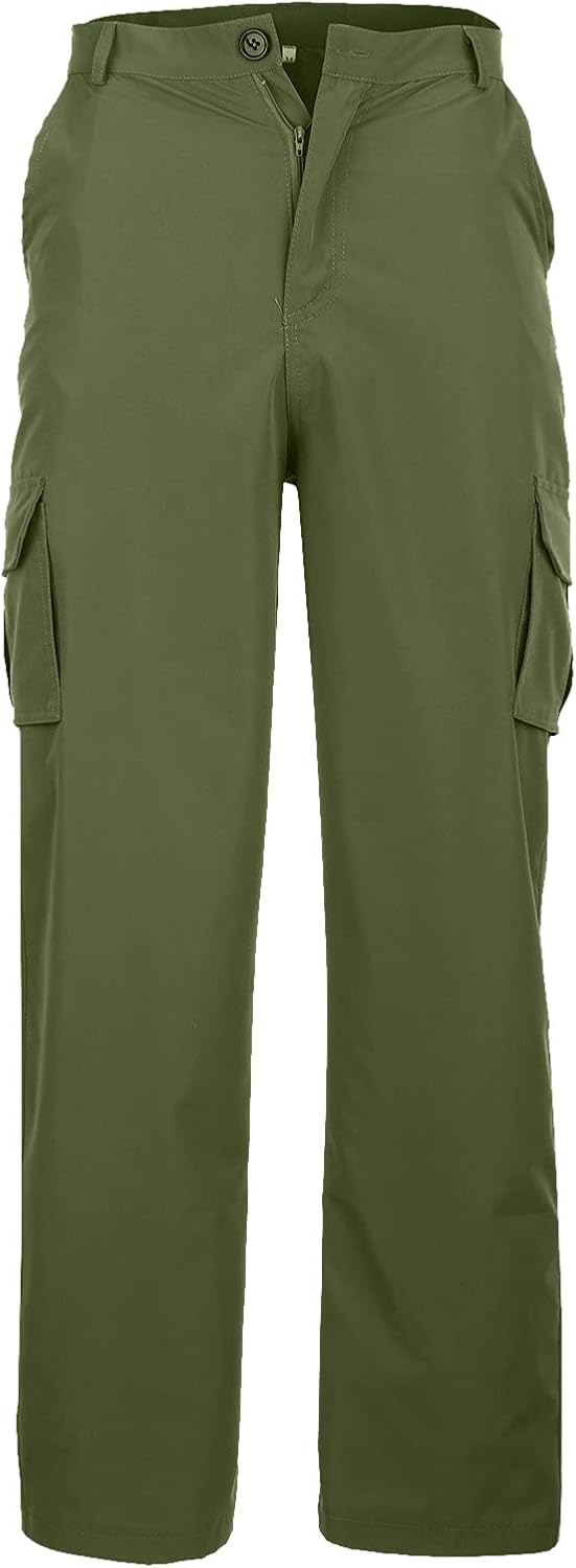 Cargohose Herren Grau Slim-Fit Gummibund Cargohose Lange Cargo-Hose Outdoorhose Funktionshose Lässig