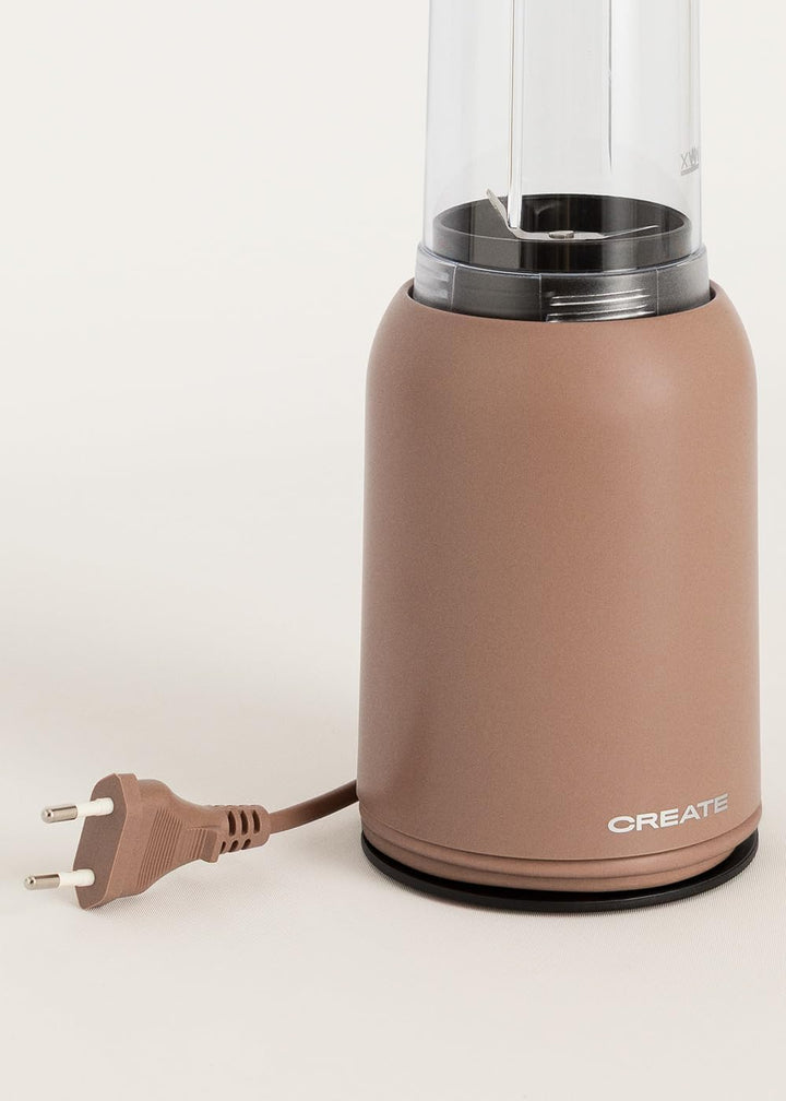 CREATE/MOI/Standmixer Mokka/Mixer für Smoothies und Milchshakes, 400ml Glas, BPA-frei, tragbar, Edel