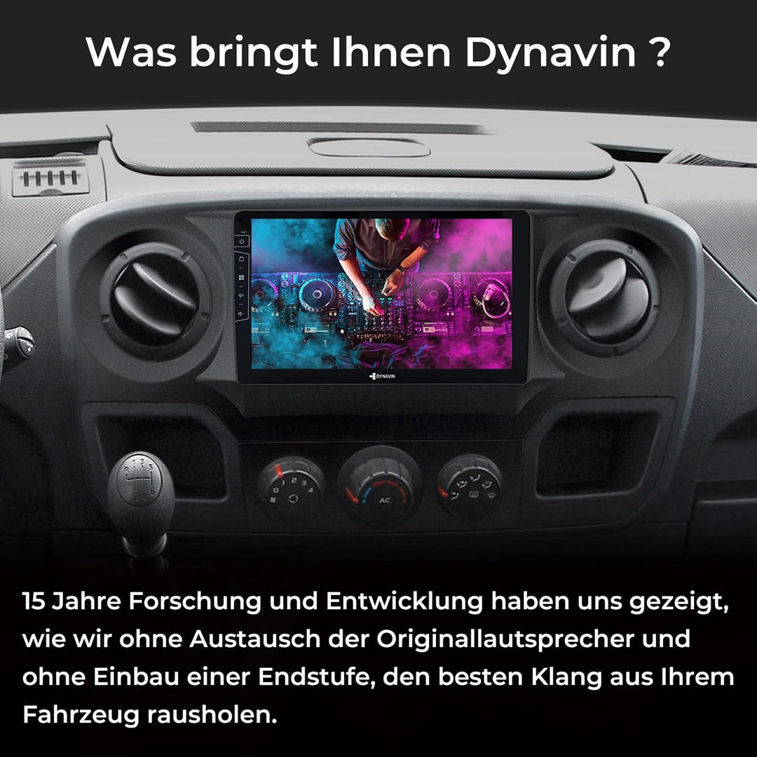 DYNAVIN Android Autoradio Navi für Renault Master Opel Movano Nissan NV400, 9 Zoll Radio mit Wireles