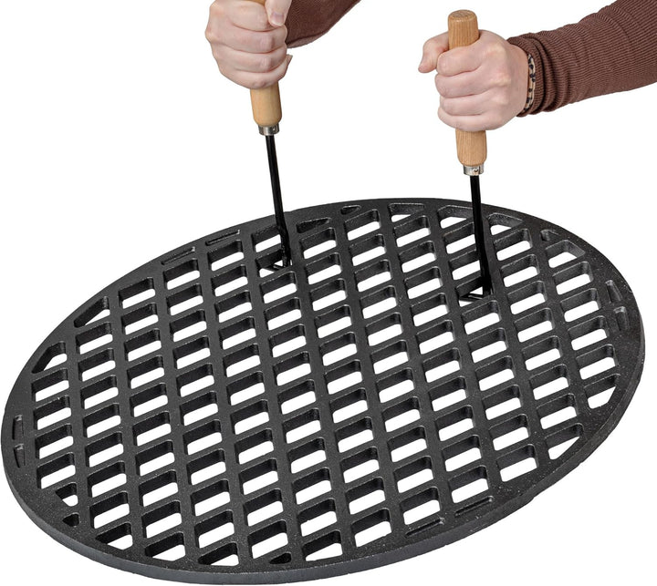 BBQ-Toro Gusseisen Grillrost für Ø 57 cm Kugelgrill | Ø 54 cm | bereits eingebrannt - preseasoned |