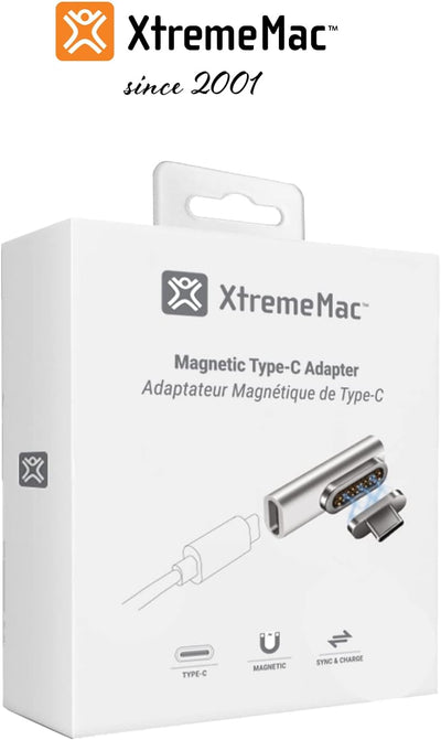 XtremeMac® Premium Magnetischer USB C Adapter für Apple MacBook, iPad und andere USB-C Geräte, Schne