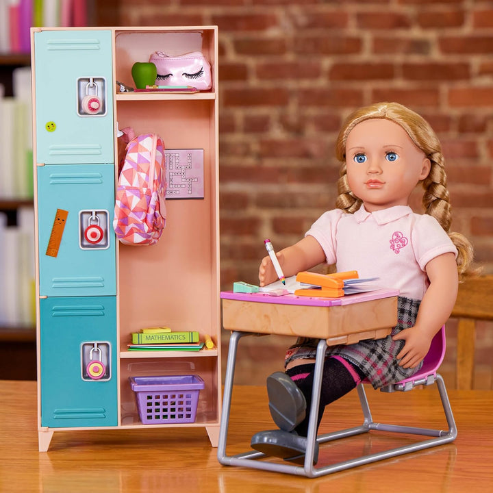 Our Generation – Klassenzimmer-Set – Schulsachen – 46 cm Puppenzubehör – Rollenspiel – Spielzeug für