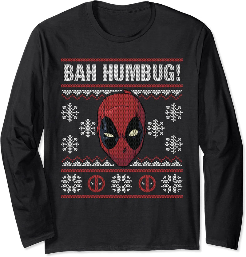 Marvel Deadpool Bah Humbug Holiday Langarmshirt