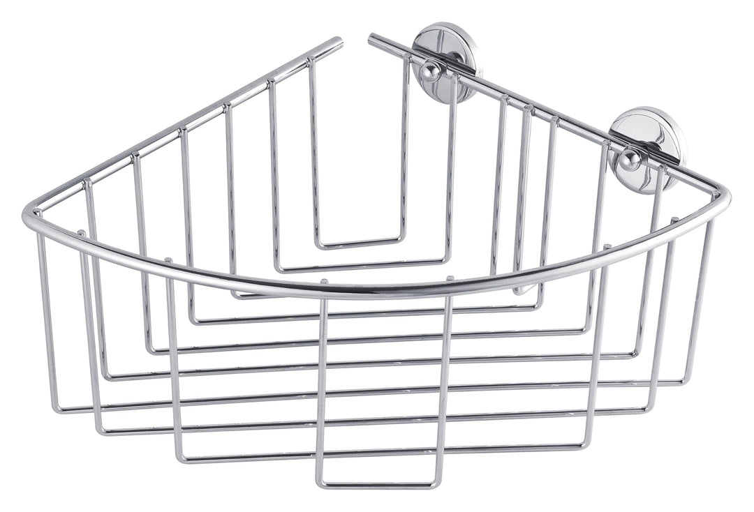 tesa 40217-00000-00 Duschkorb, Silber Eck-Ablage, Eck-Ablage
