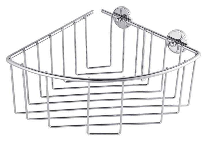 tesa 40217-00000-00 Duschkorb, Silber Eck-Ablage, Eck-Ablage