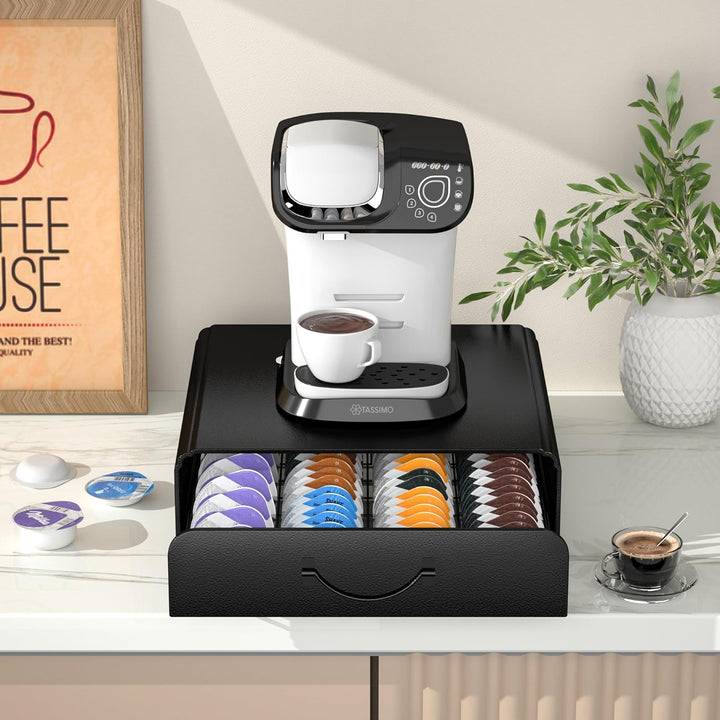 64 Kapsel kapselhalter für Tassimo Kapselschublade Schublade, Metall Kaffeekapselhalter Kapselspende