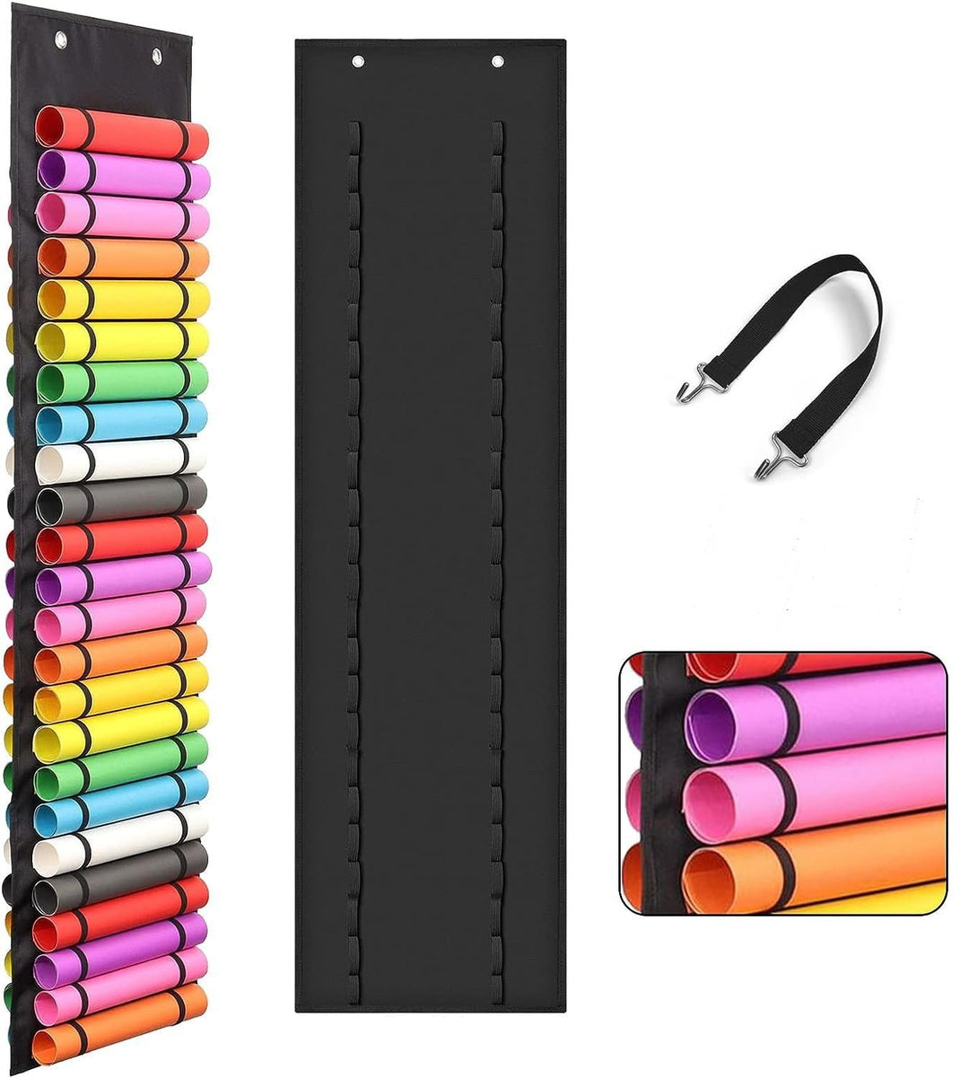 Vinylrollenhalter mit 48 Fächern Verstellbare Grösse Vinylrollen- Organisator Vinylrollenregal Wandm