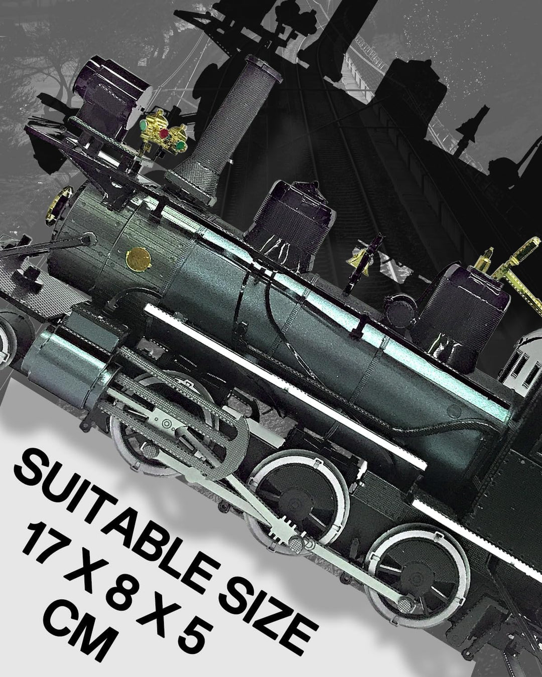 Piececool 3D Puzzle Metall, Zug für Modellbausatz Erwachsene, 3D-Puzzles zu Bauen, BAU, Bastel-Kits,