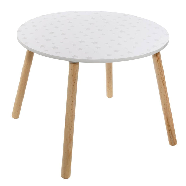 Atmosphera Kids ATM-127152D Kindertisch, weich, Sterne, Weiss, Holz, 60x42.5 cm (Lot de 1)