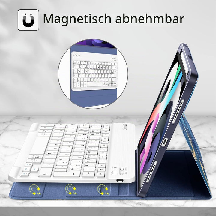 FINTIE Hülle mit Tastatur für iPad Air 11 Zoll M4/M3/M2 (2026/2025/2024), iPad Air 5./4. Gen 10,9 Zo
