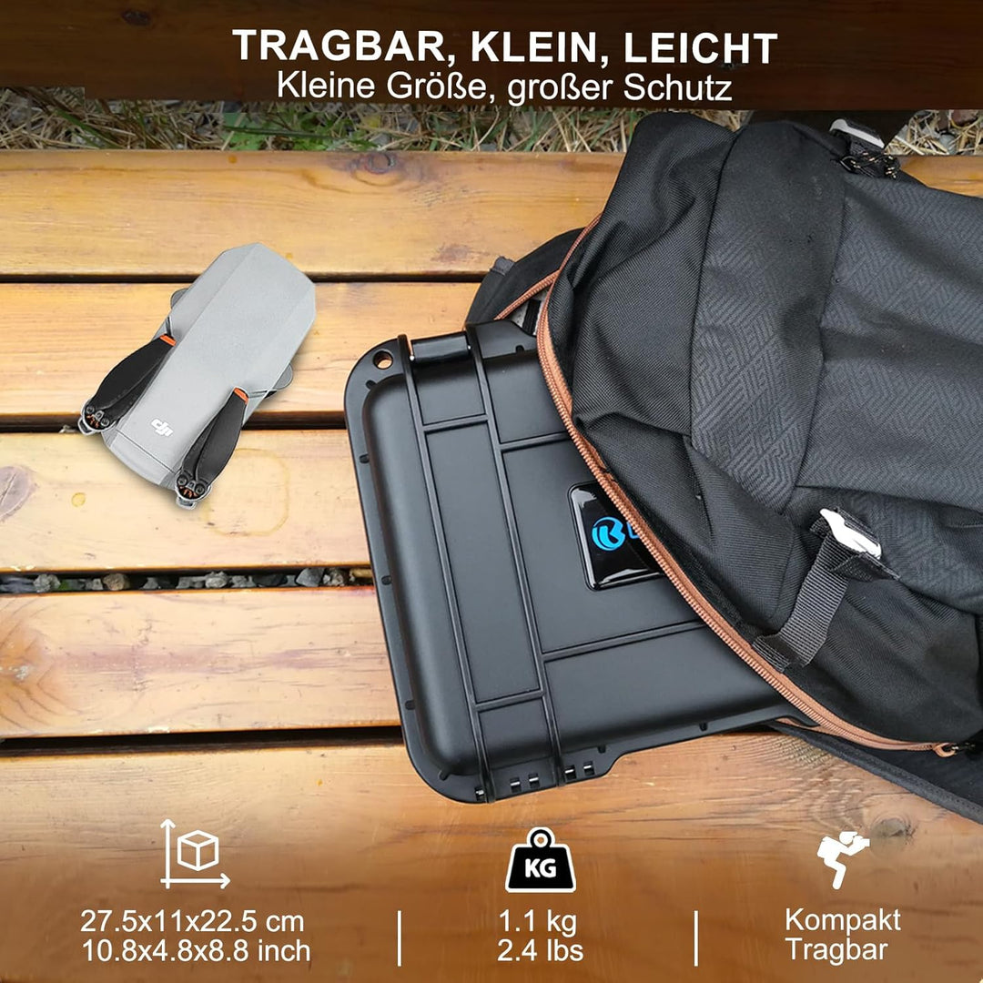 LEKUFEE Kompakte Tragbare wasserdichte Tragetasche Koffer für DJI Mini 2 SE Drohne und DJI Mini 2 Zu